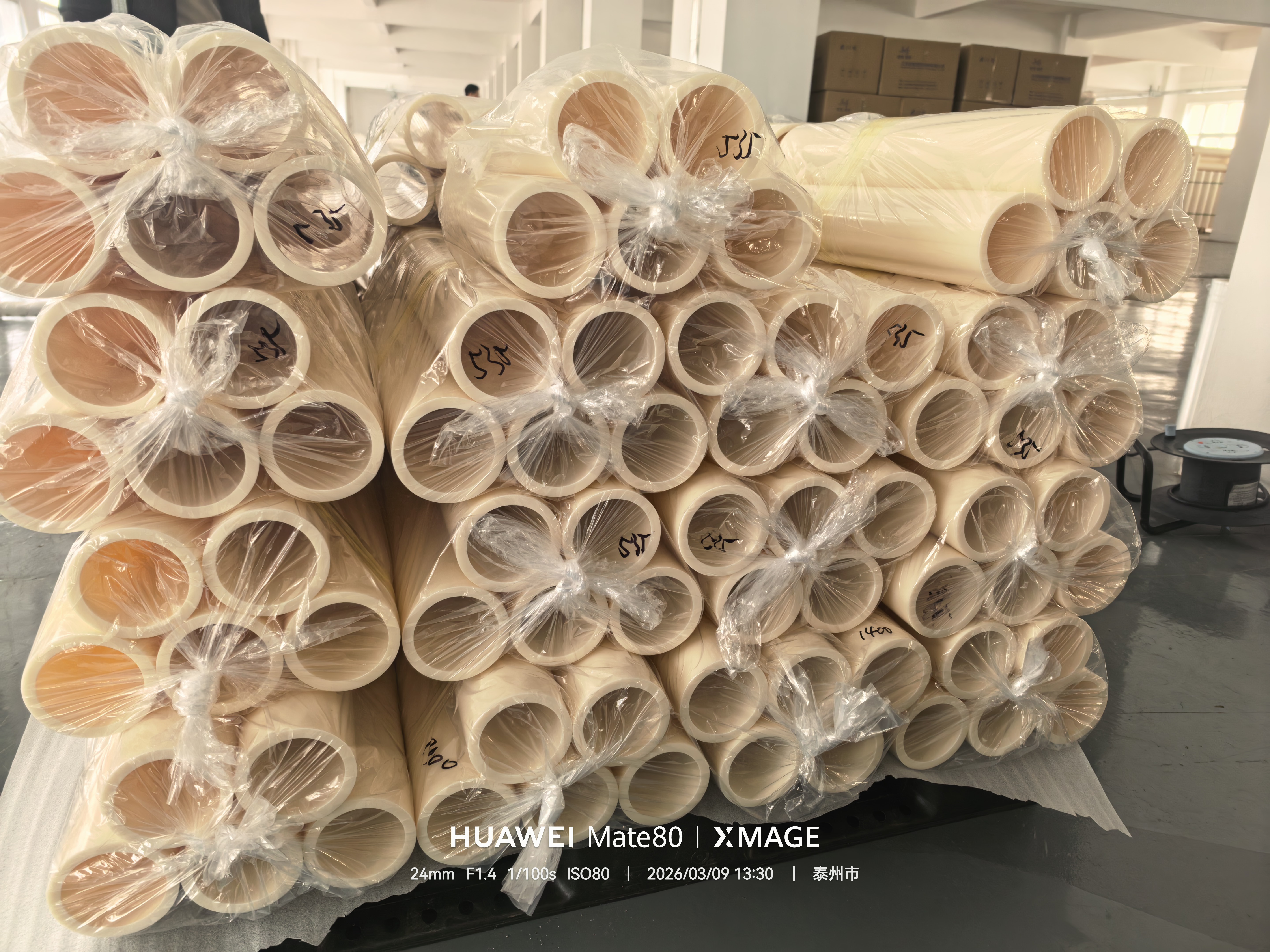 鸿凯塑料今年首批高性能ABS芯管成功交付佛山